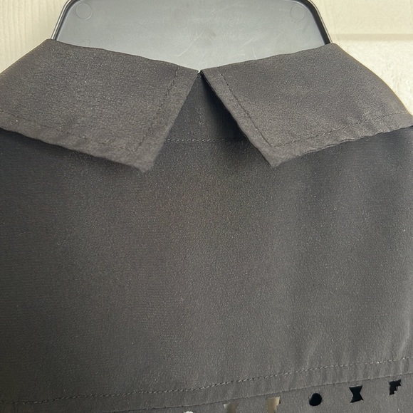 Fox Button up Shirt Black sleeveless size Large - Picture 4 of 5